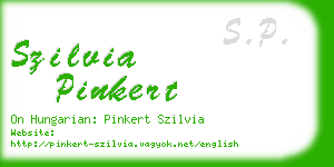 szilvia pinkert business card